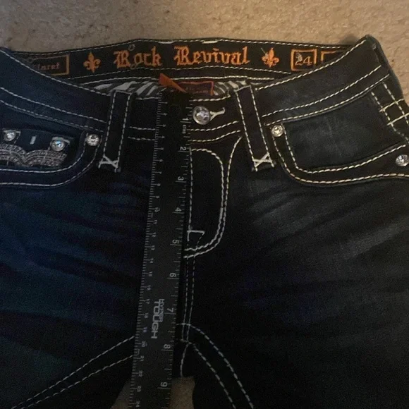 Rock Revival Claret Mid-rise Skinny Jeans Sz 24